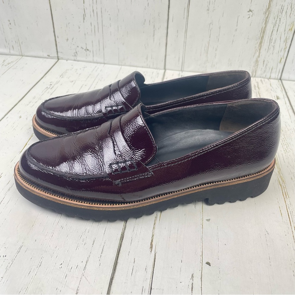 Paul Green Carmel Crinkle Leather Loafers - Picture 2 of 16